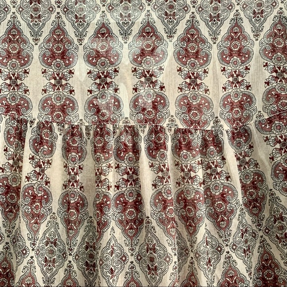 Hollister pretty patterned neck tie boho patterned top - Picture 5 of 6